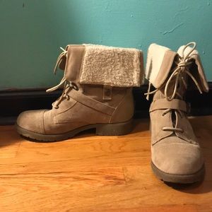 Shoedazzle sherpa ankle boots